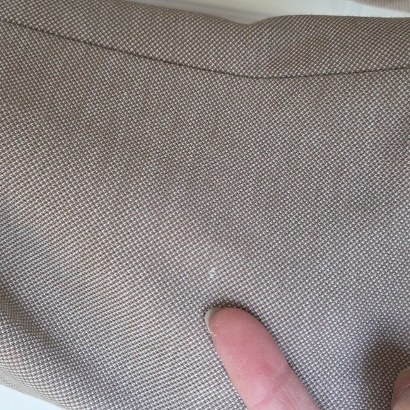 ZARA MAN DENIM COUTURE BLAZER SPORT COAT MODERN CAMEL BROWN ELBOW PATCHES 42 - Picture 11 of 11